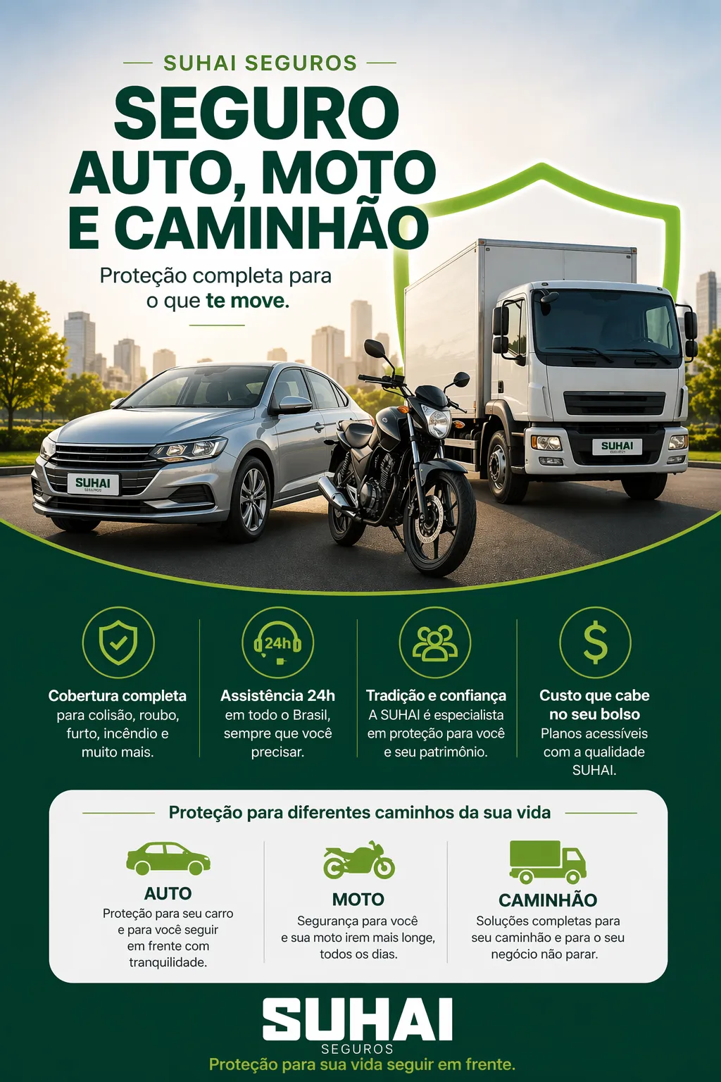 Seguro auto Suhai com cobertura completa